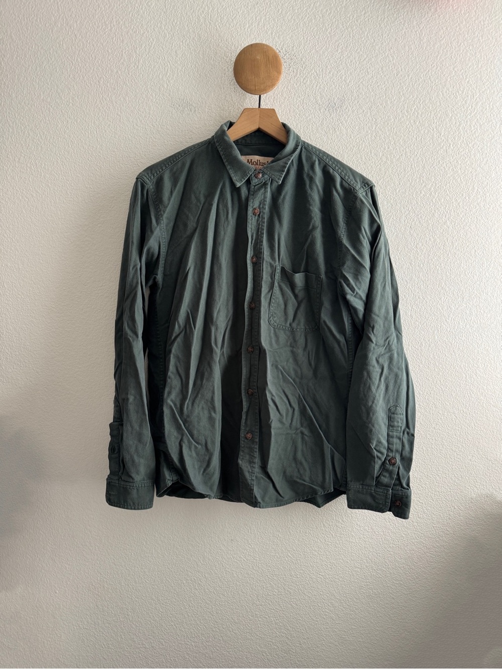 Mollusk Green Button Down Shirt